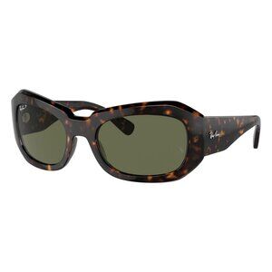 New RAY-BAN Beate Havana Polarised Rectangle RB2212 902/58 Sunglasses Women